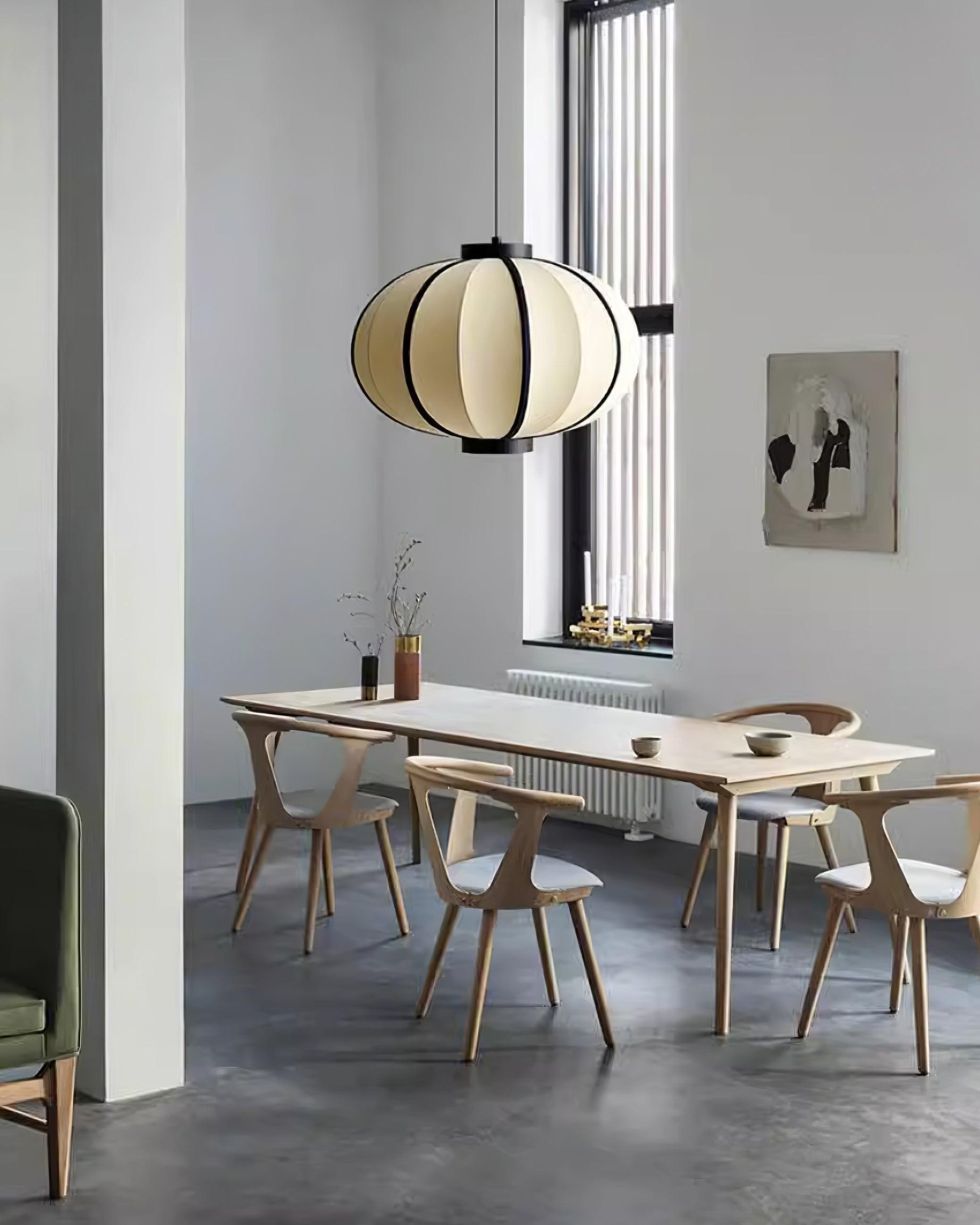 Minimalist Black and White Lantern Pendant Lamp K593