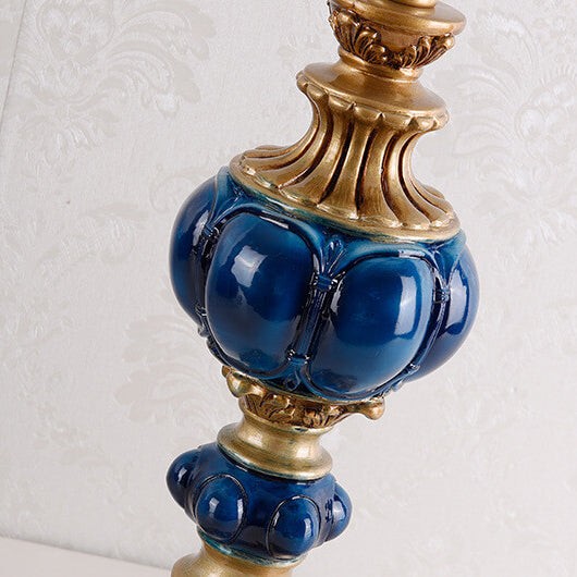 Palace Decoration Design Dark Blue Fabric Table Lamp K714
