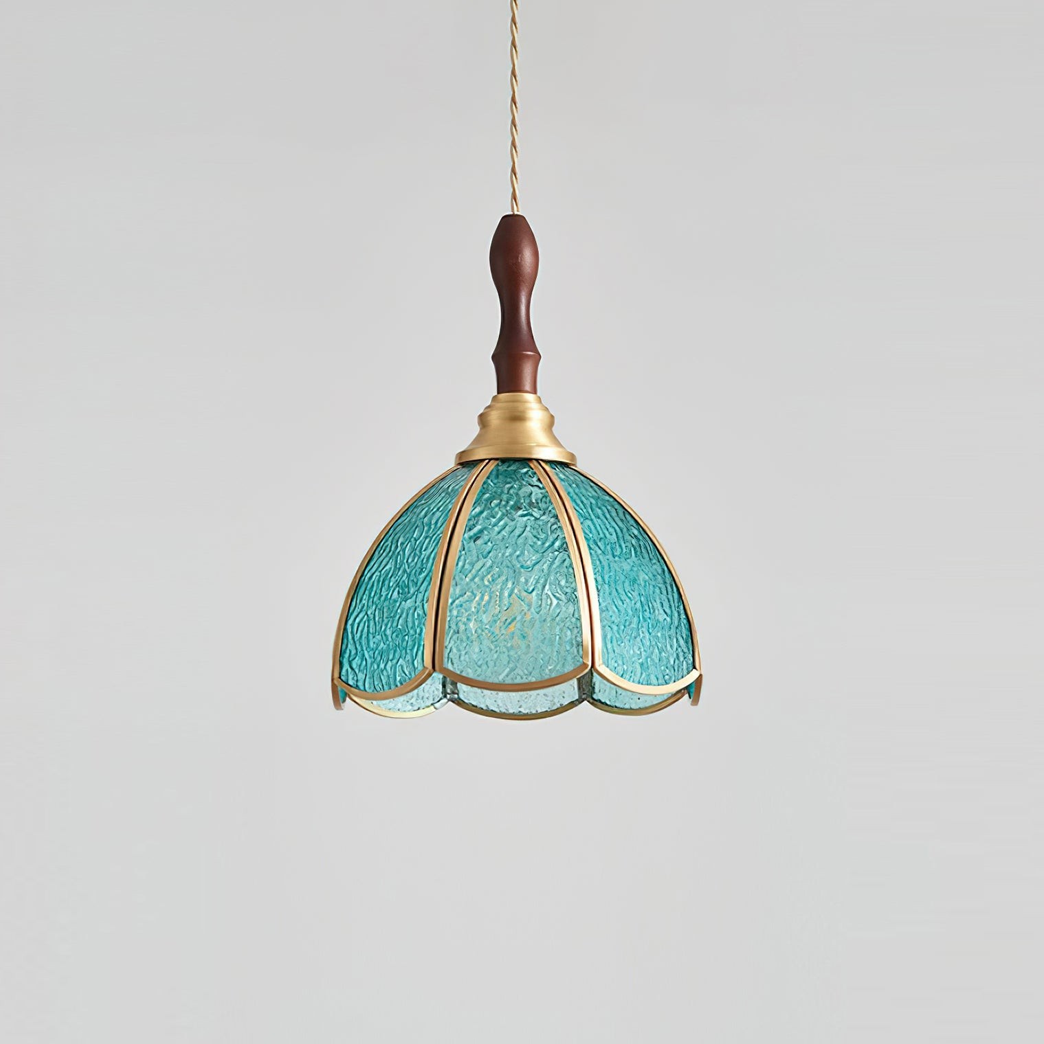 Vintage Tiffany Stanied Glass Pendant Lamp K624
