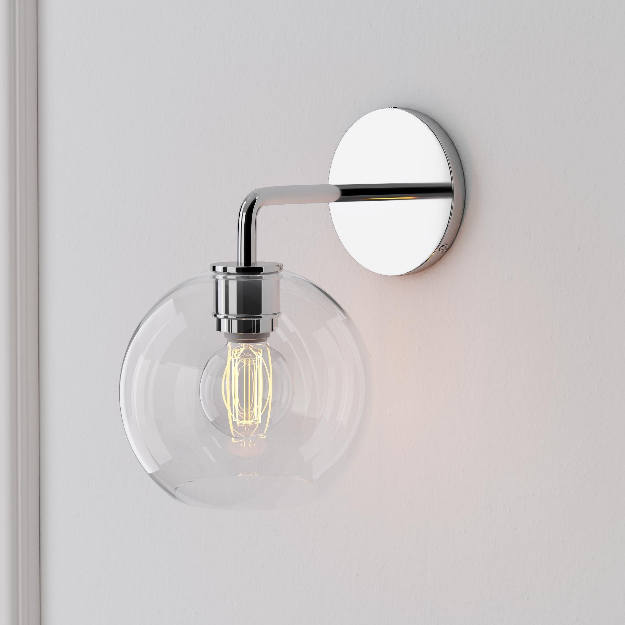 Selvion Artistic Globe Sconce Light - Handcrafted Glass Sculptural Wall Fixture K1158