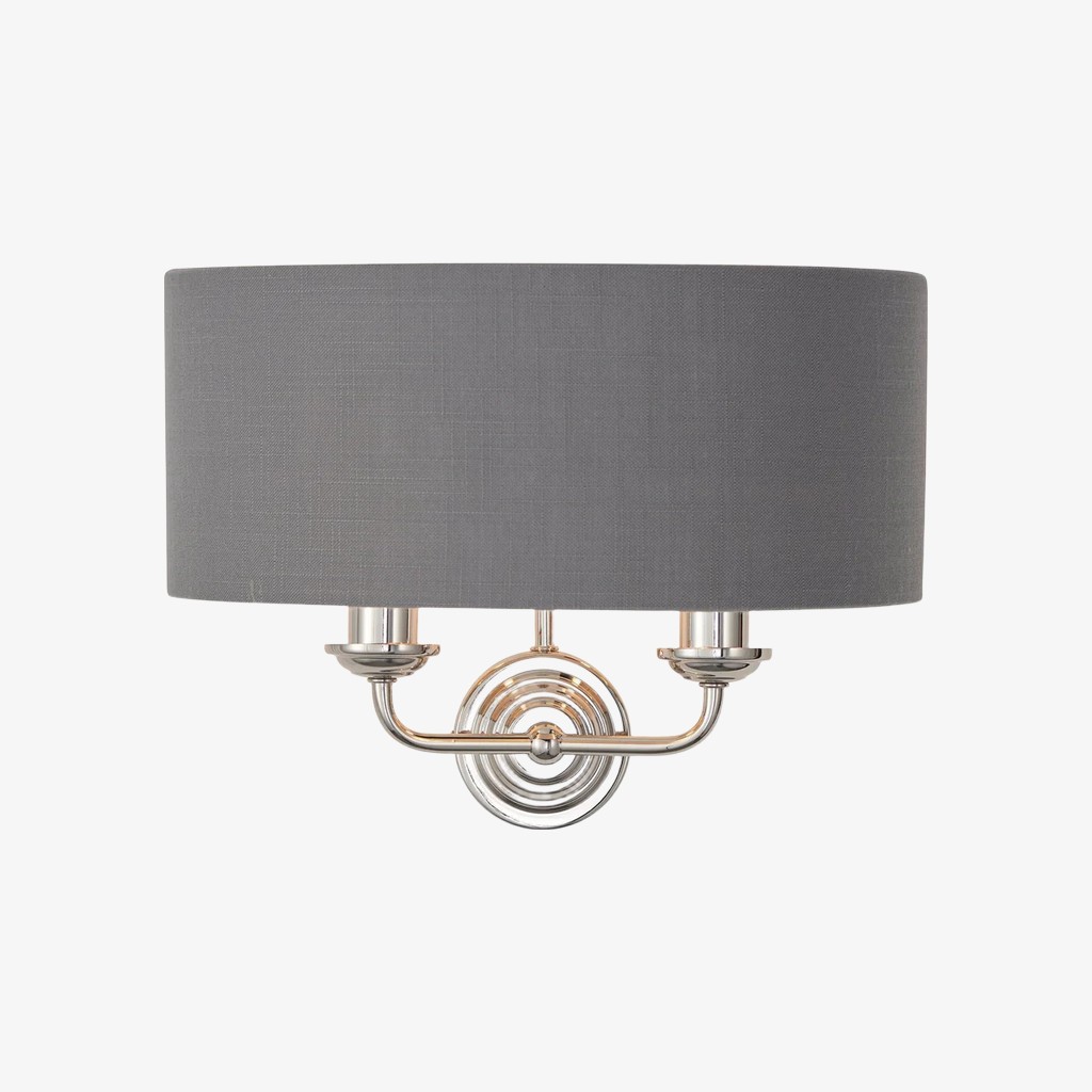 Tela Refined Metal and Fabric Wall Lamp - Timeless Style Wall Sconce for Hallway or Entryway K1796