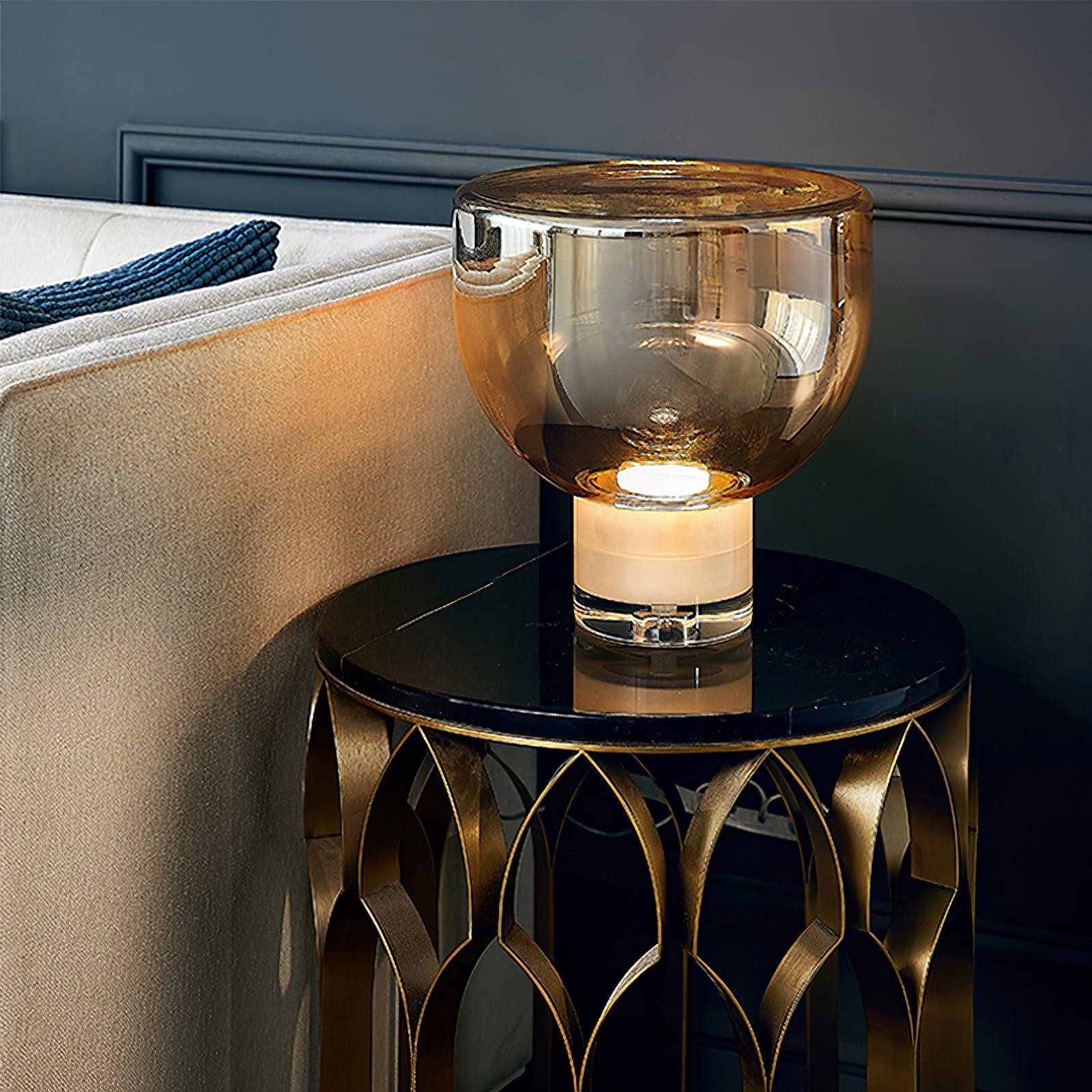 Nordic Simple Modern Luxury Glass Table Lamp For Study Room K220