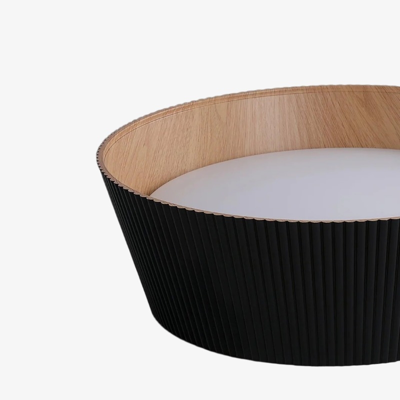 Ribravo Modern Ribbed Textured Shade Ceiling Lamp - Modern Minimalist Lamp for Living Room K2327