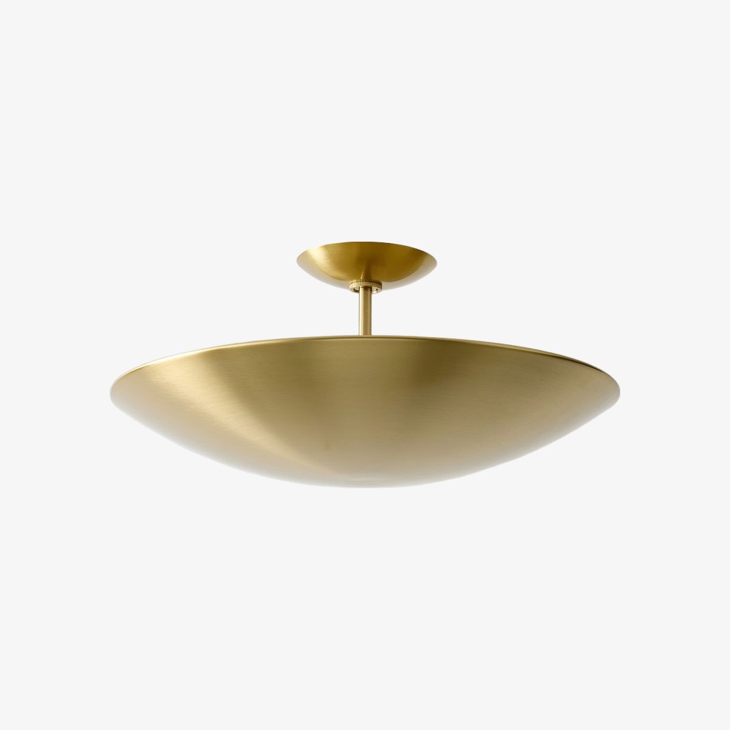 Plara Flush Mount - Rounded Minimalist Dome Metal Ceiling Light for Hallway K1694