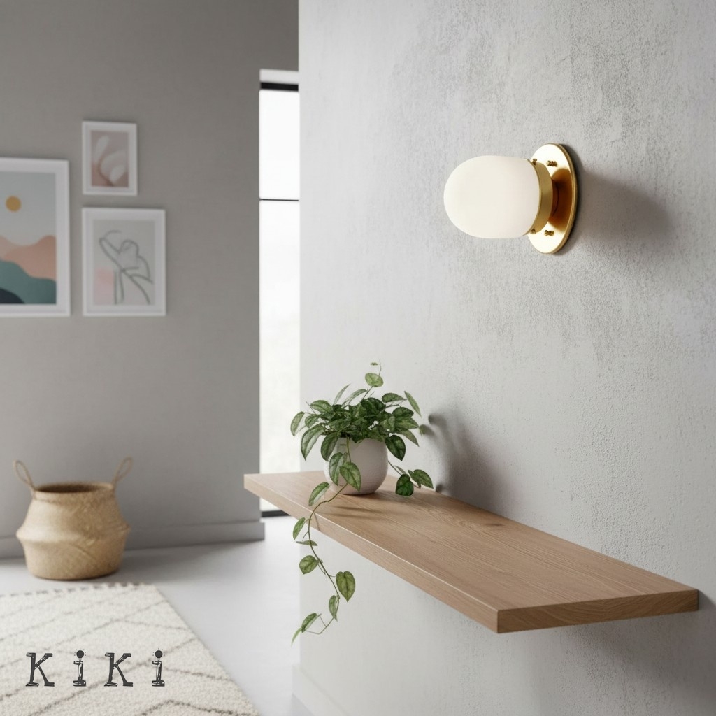 Opalume Glass Ceiling Light and Wall Light - Art Deco Small Globe Fixture for Entryway K1456