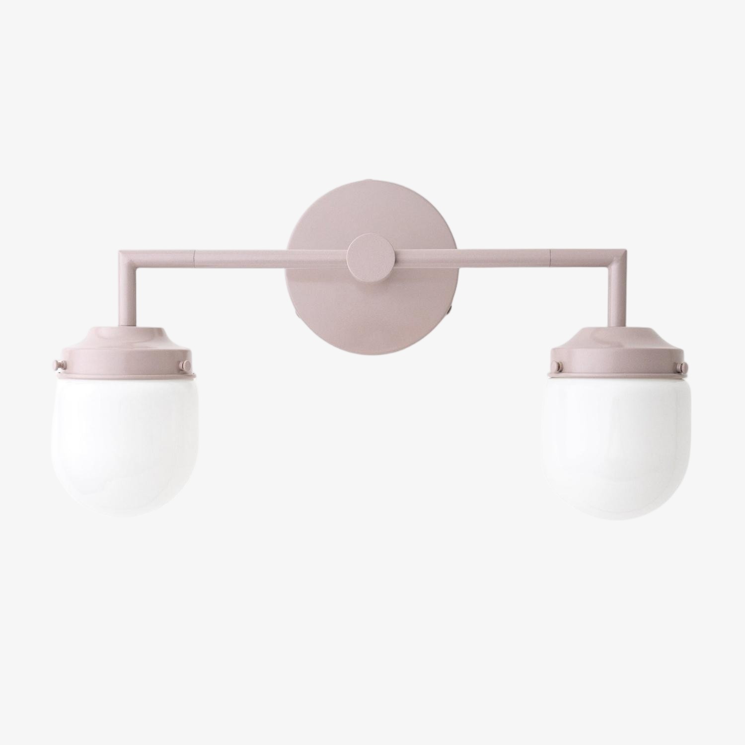 Opalume Double Glass Vanity Light - Retro Industrial Bathroom Wall Lamp K1424