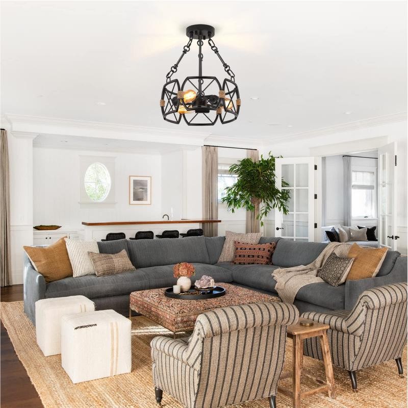 Retro Industrial Style Metal Ceiling Lamp K109