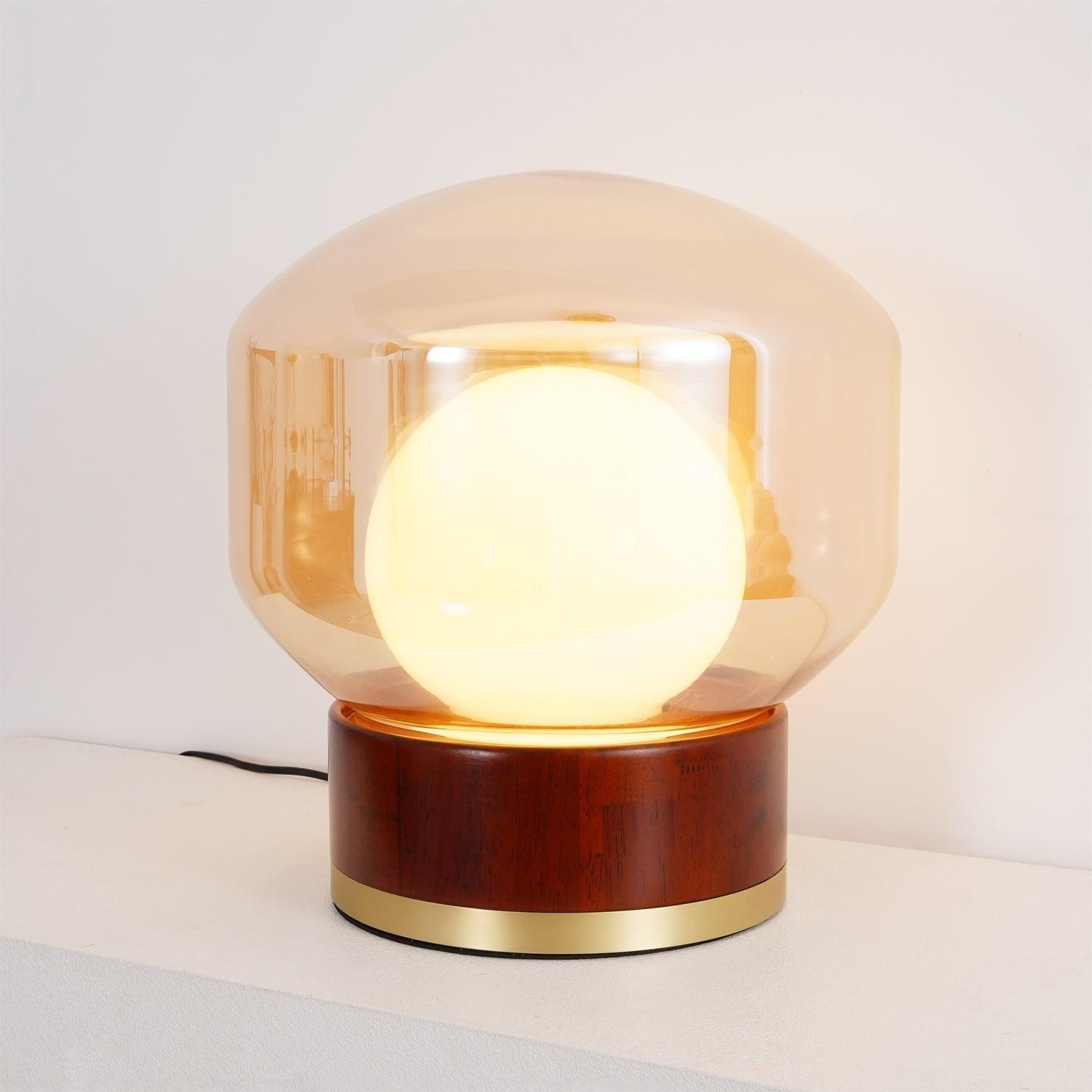 Simple Creative Wood Orb Table Lamp K628