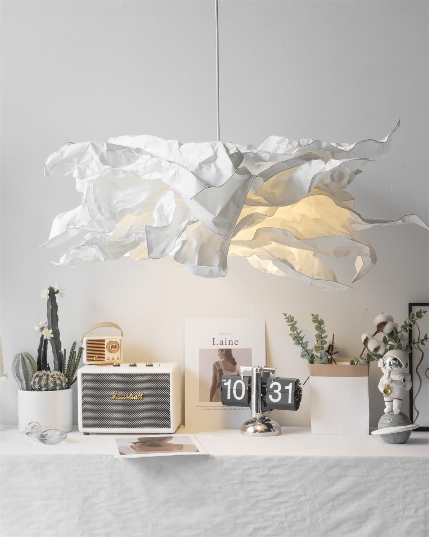 Modern Cream Paper Pendant Lamp K574