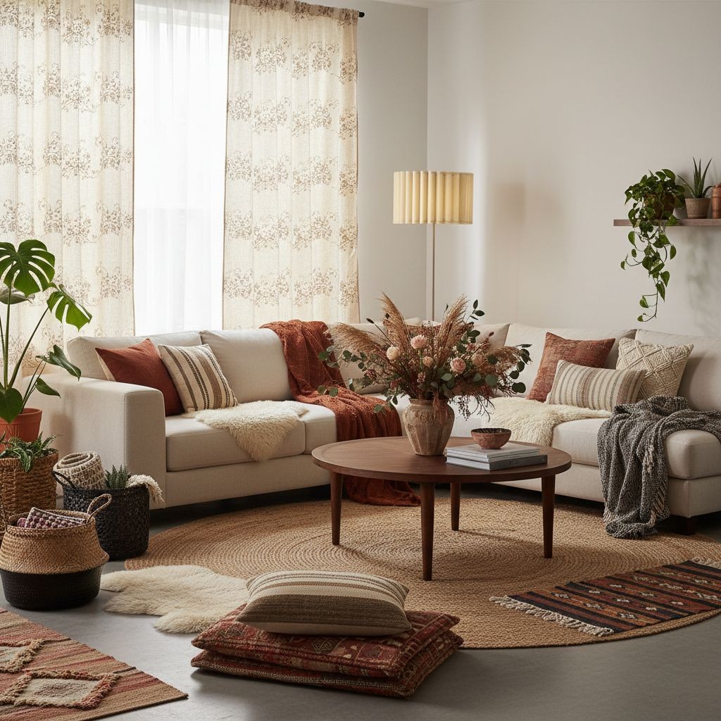 Velura Stand Floor Lamp - Beige Linen Shade and Metal Stand K2045