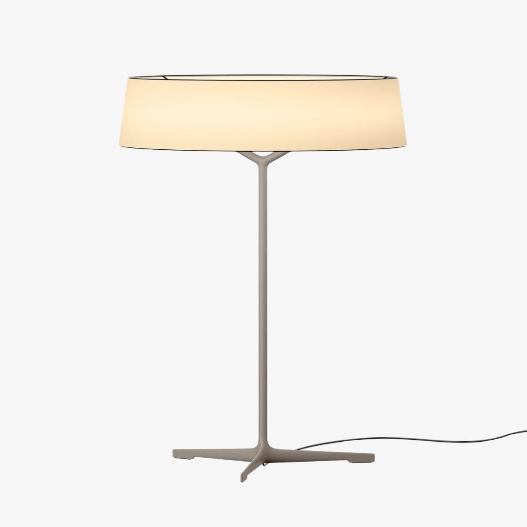 Delvara Modern Decorative Table Lamp - Metal Base Desk Lamp with Parchment Shade for Nightstand K2314