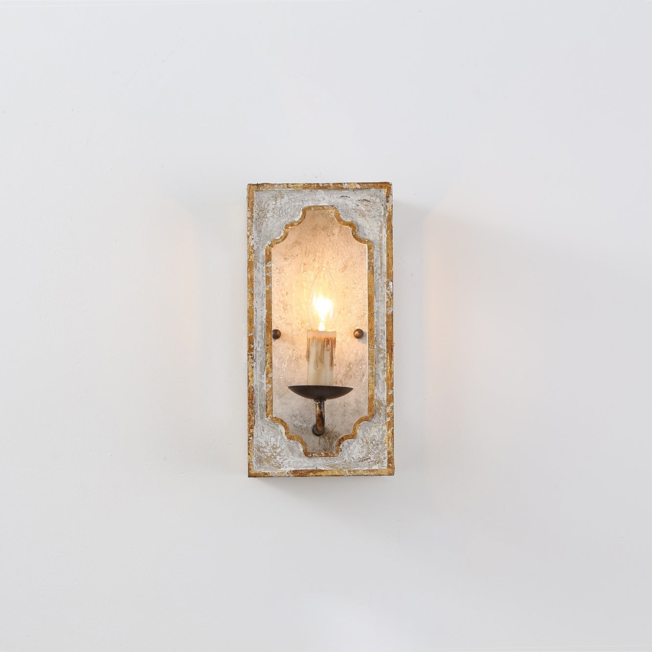 Boho Rustic Cube Sconce D630