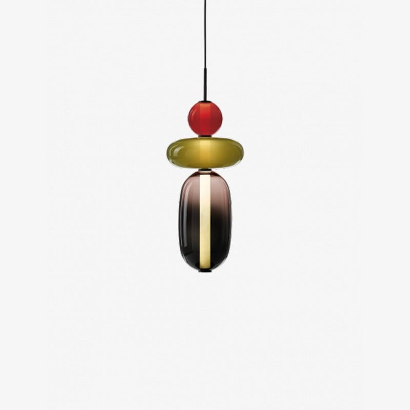 Nordic Art Deco Stained Glass Pendant Light K196