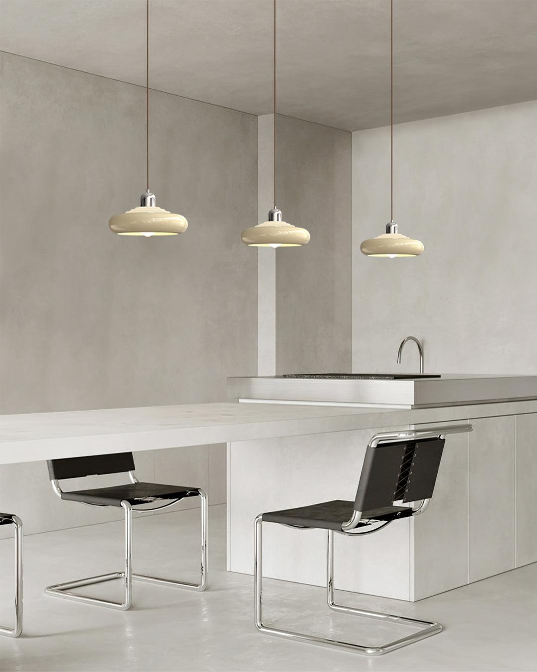 Multi-tiered Round Tower Cream Color Pendant Lamp K284