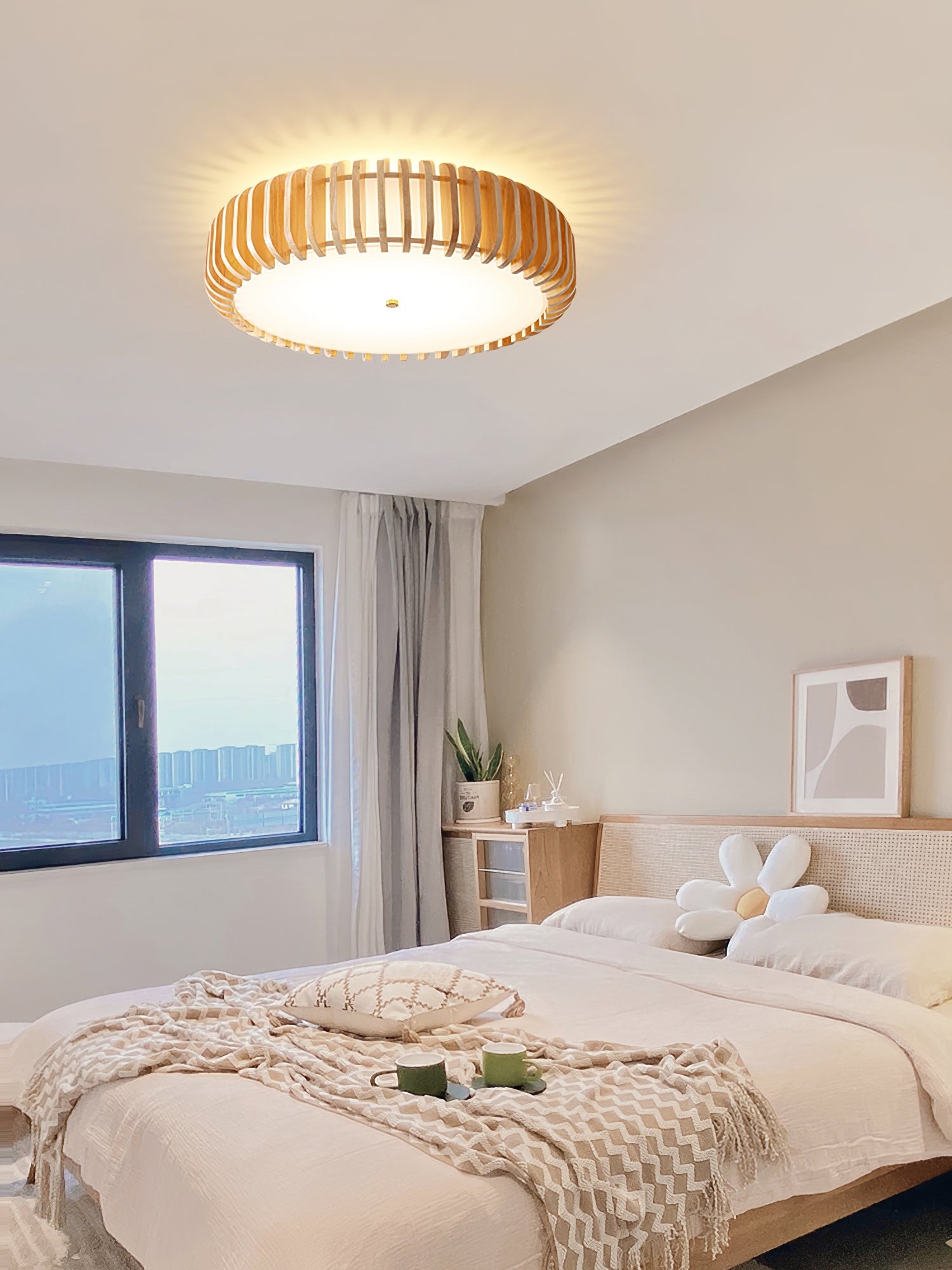 Wooden Drum Ceiling Lamp K1098