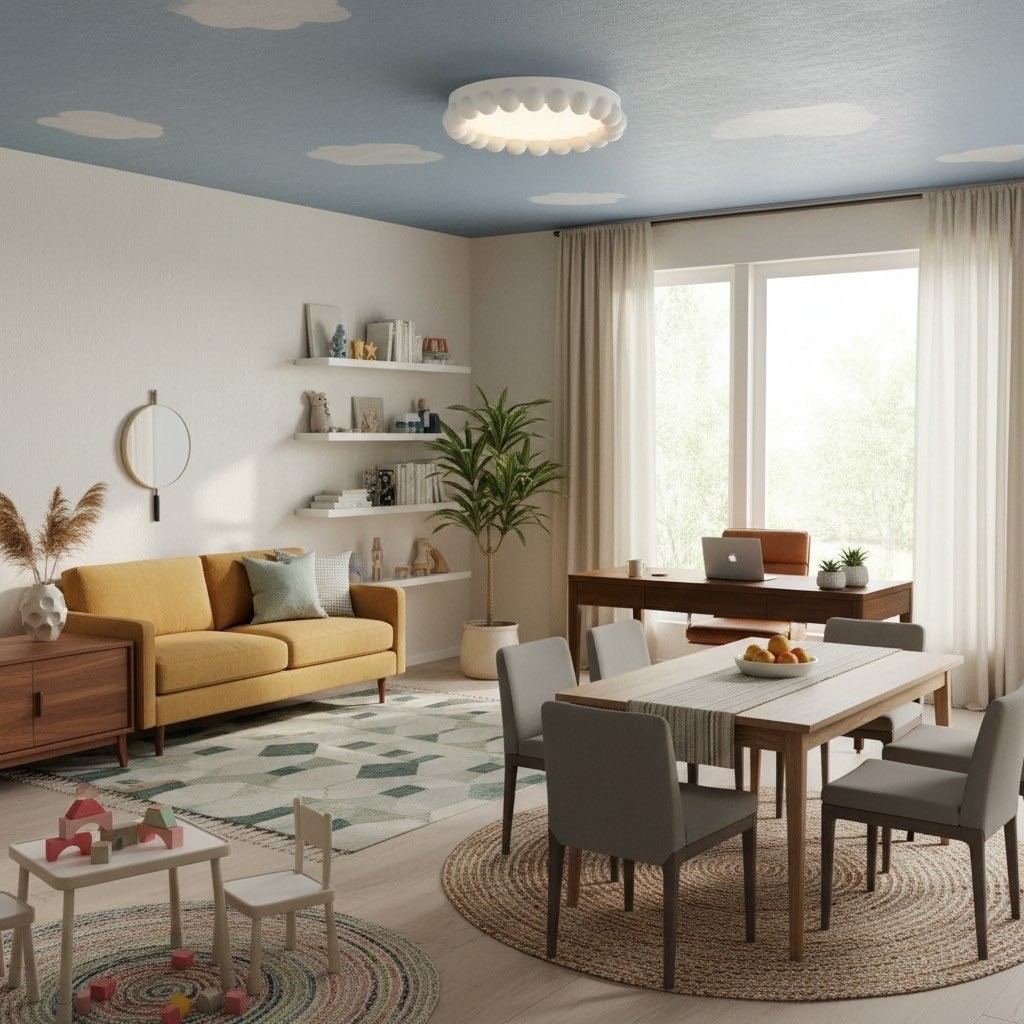 Orilux Low Profile Contemporary Round Ceiling Light for Living and Bedroom K2139