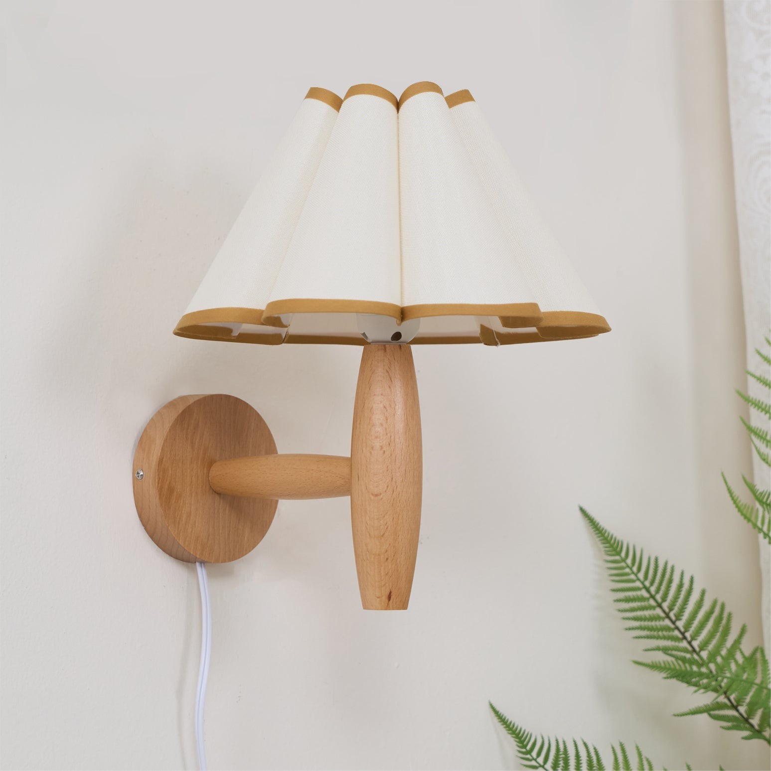 Vintage Fluted Plug In Wall Lamp K1093