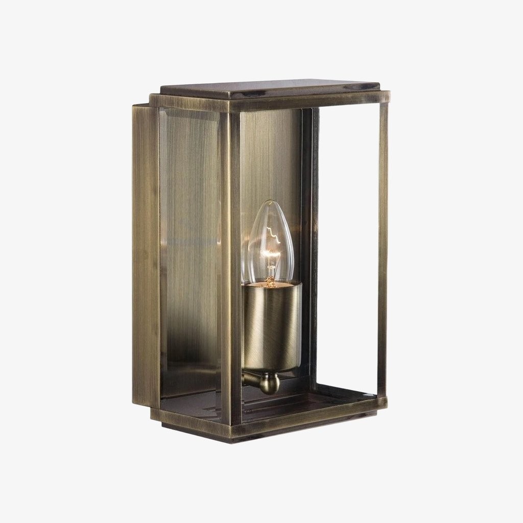 Boxar Outdoor Wall Lantern - Metal Frame and Clear Glass for Porches K1987