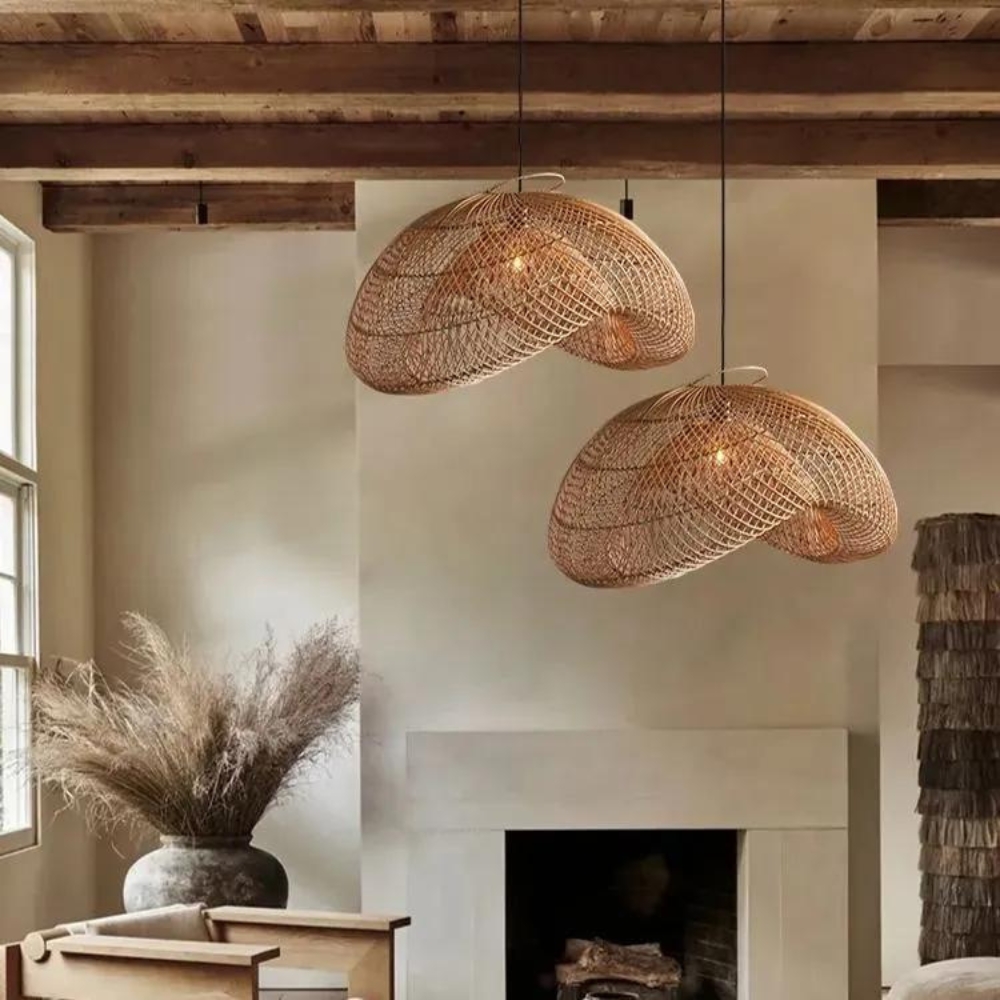 The Alluring Wabi-Sabi Rattan Essence Pendant Lamp D832