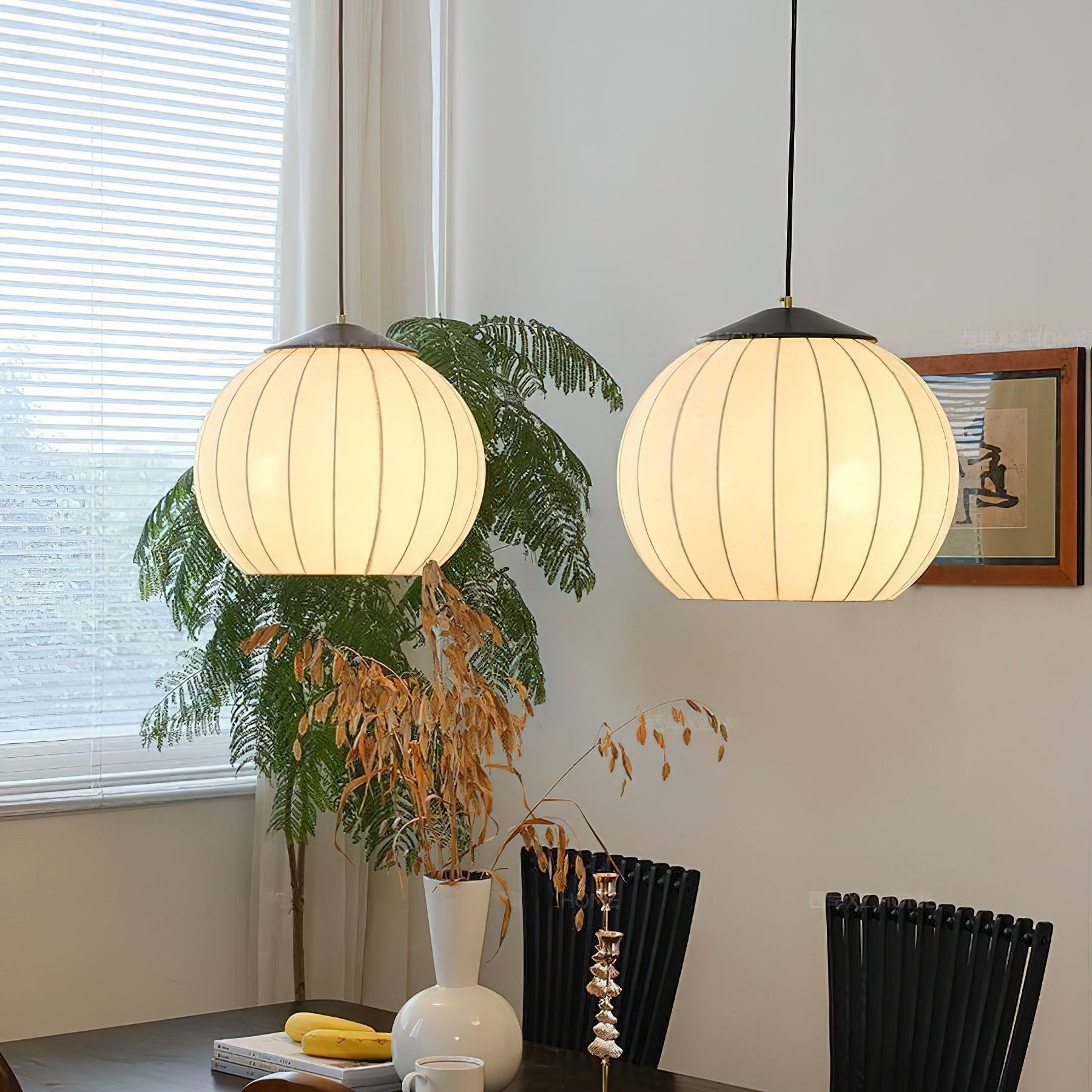 Japanese Style Fabric Lantern Pendant Lamp K423