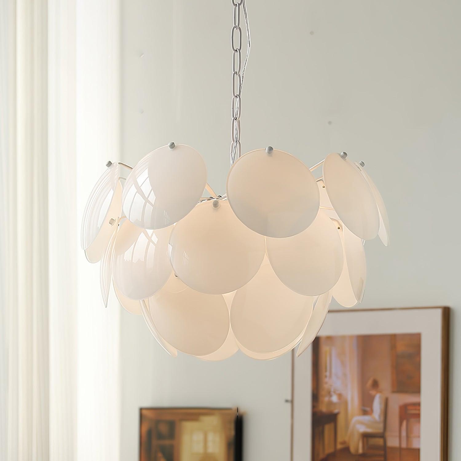 Luxury Fashion Luminous Petal Glass Chandelier K473