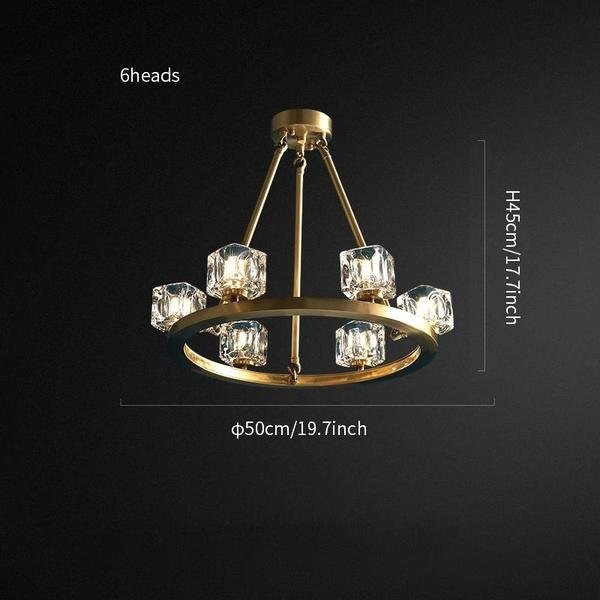 Crystal Round Chandelier/Brass Crystal Series