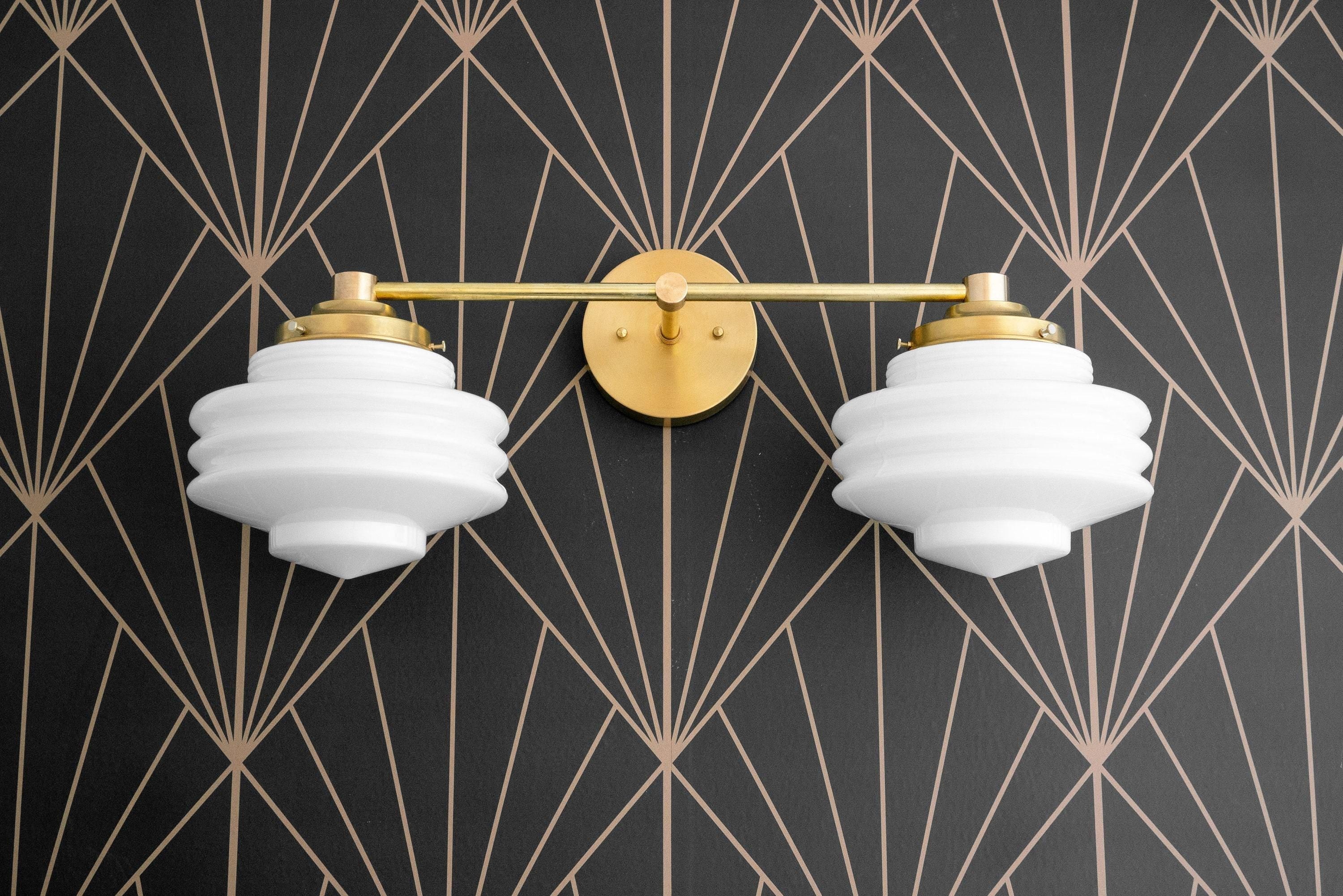 Geotower Glass Modern Wall Sconce - Glass Globe Light - Elegant Home Fixture K1483