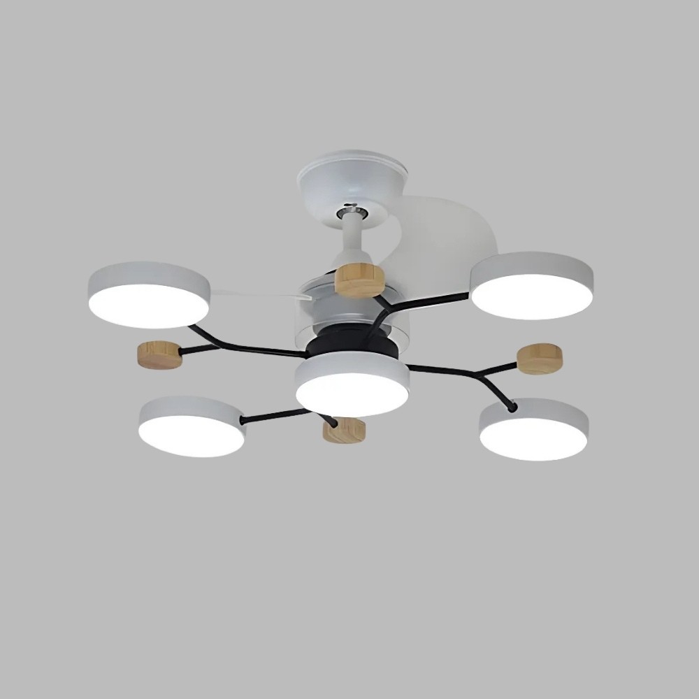 Nordic Branch Quiet Led Ceiling Fan Light K950