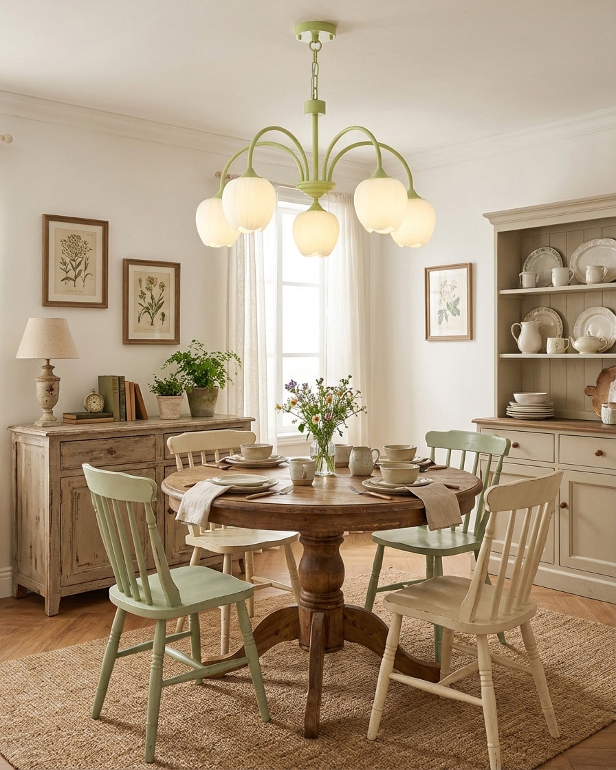 Tulip Matcha Chandelier D364