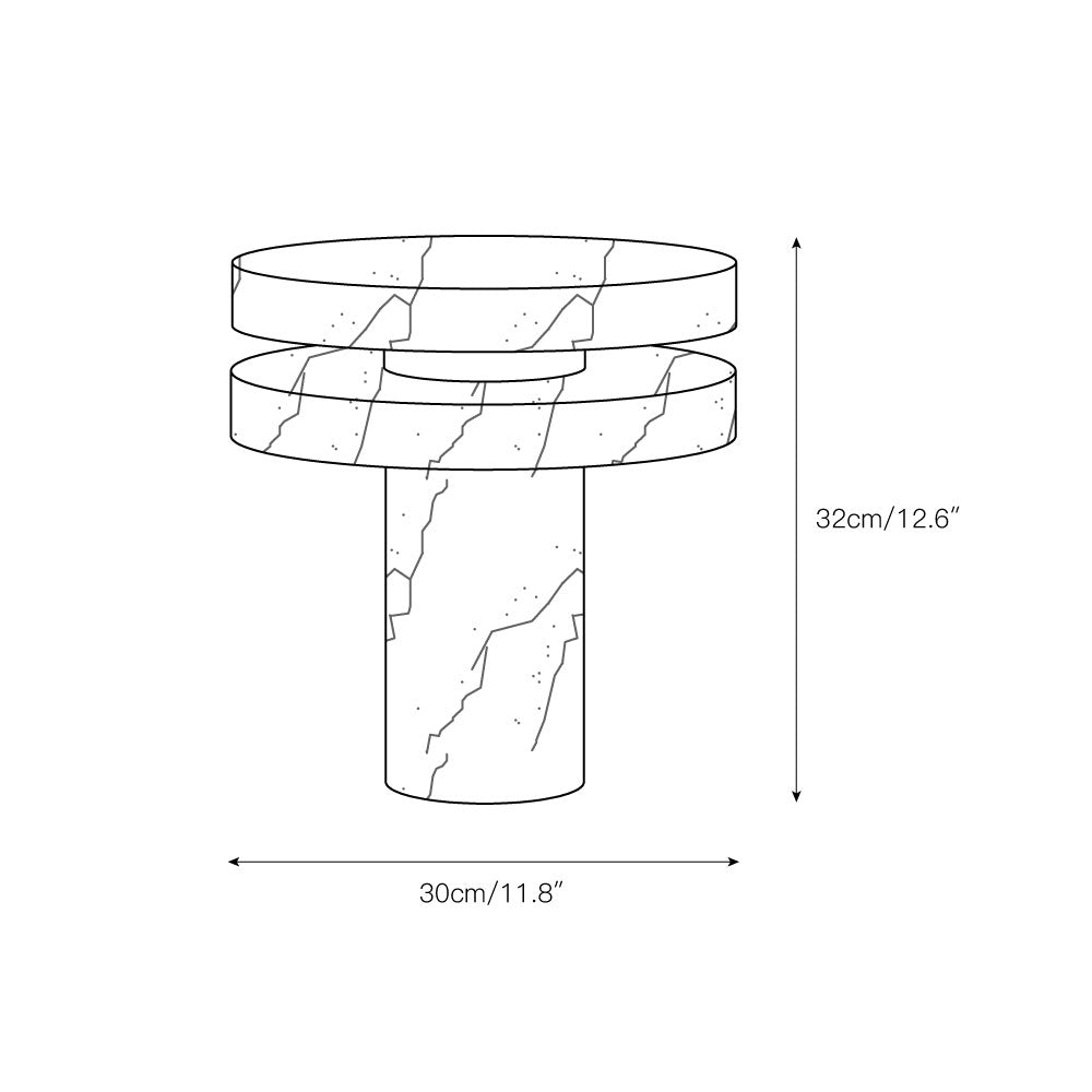 Pillar Marble Table Lamp D567
