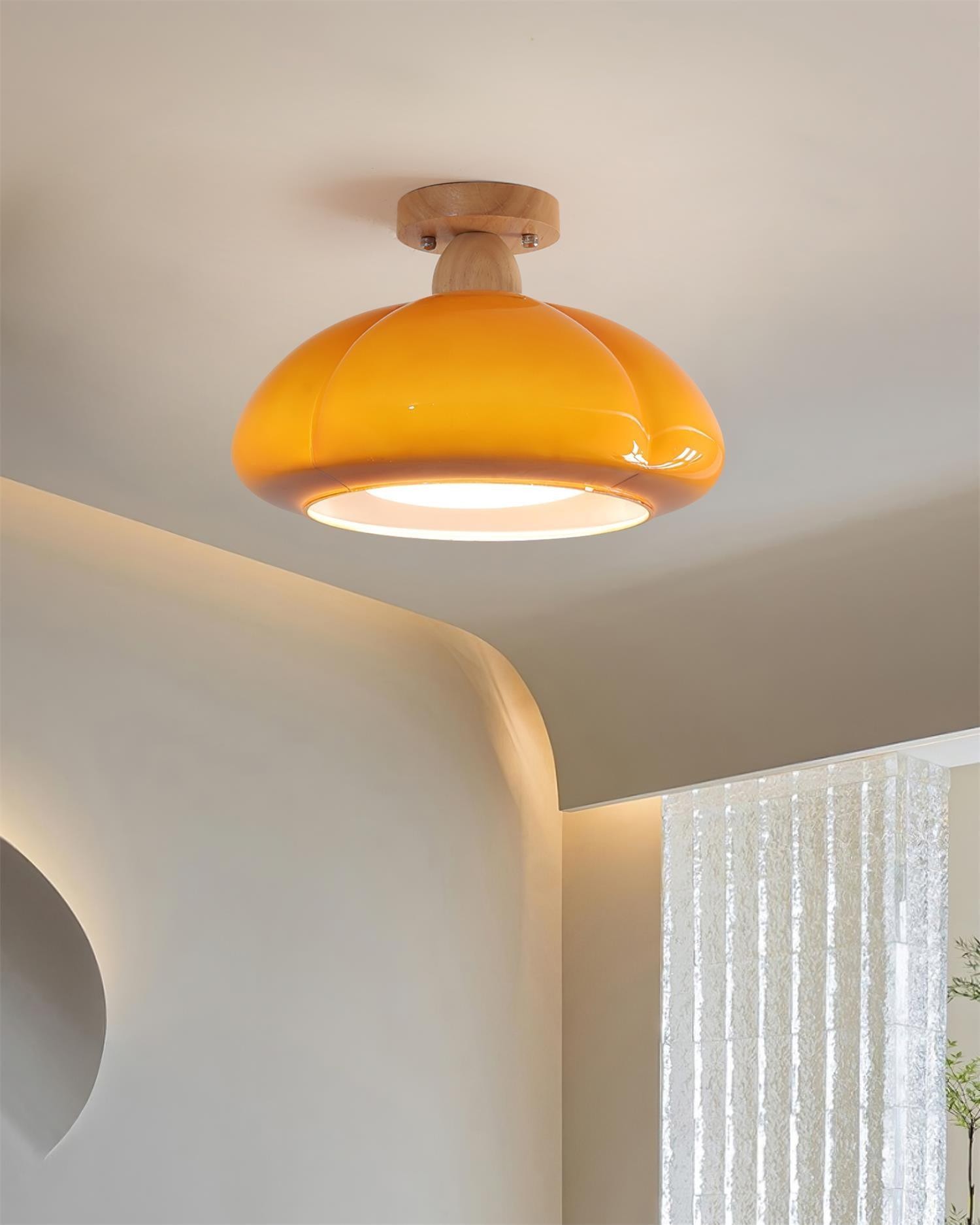 Pumpkin Glass Ceiling Light For Kitchen K320