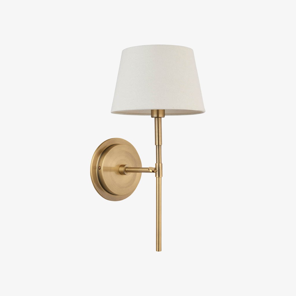 Cremaris Metal Wall Light with Fabric Shade - Timeless Sconce for Interior Lighting K1989