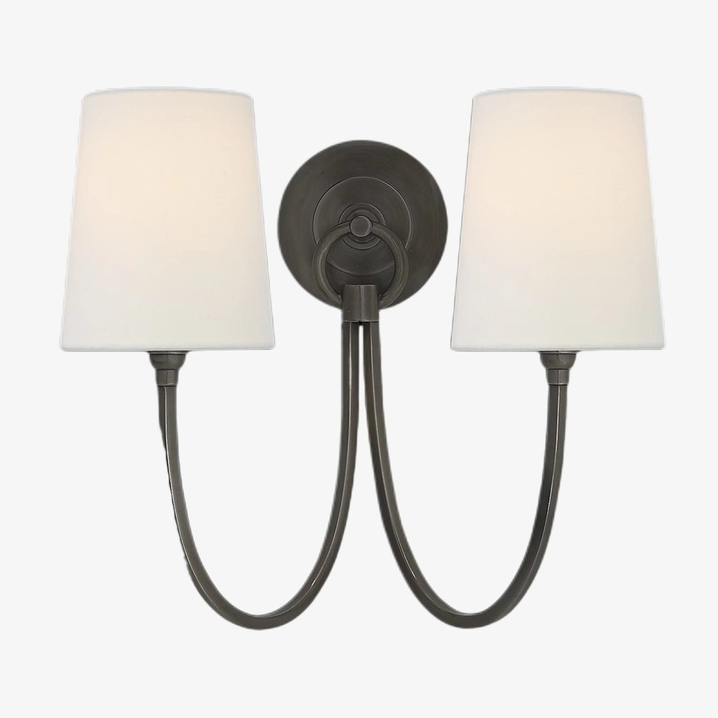 Roven Modern Classic Wall Sconce - Curved Design Double Light for Bedroom Use K1699