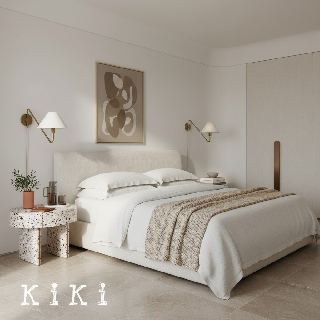 Diora Adjustable Arm Wall Sconce – Elegant Design with Fabric Shade for Ambient Spaces K1252