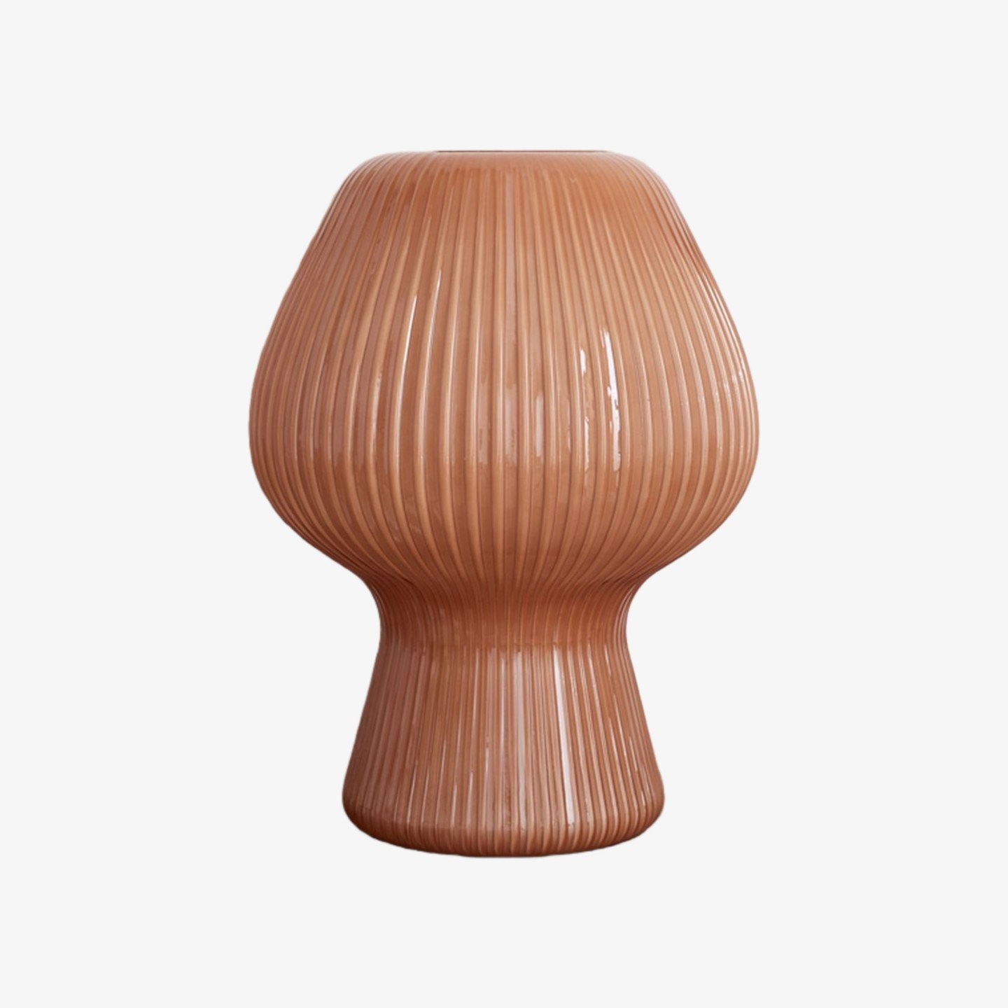 Nera Ribbed Glass Lantern Table Lamp - Retro Design for Bedroom and Living Spaces K2203