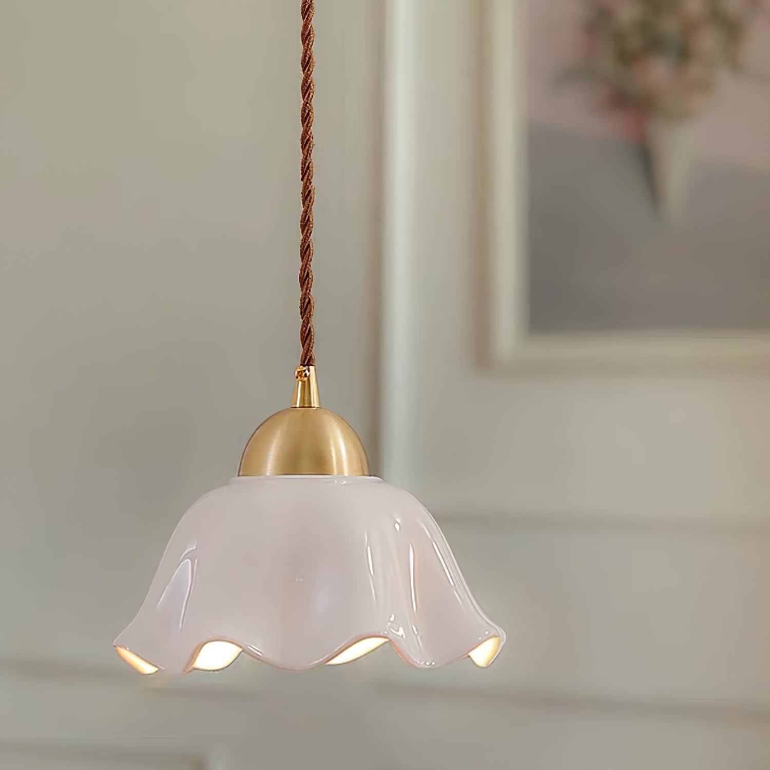 Ceramics Floral Pendant Light K990