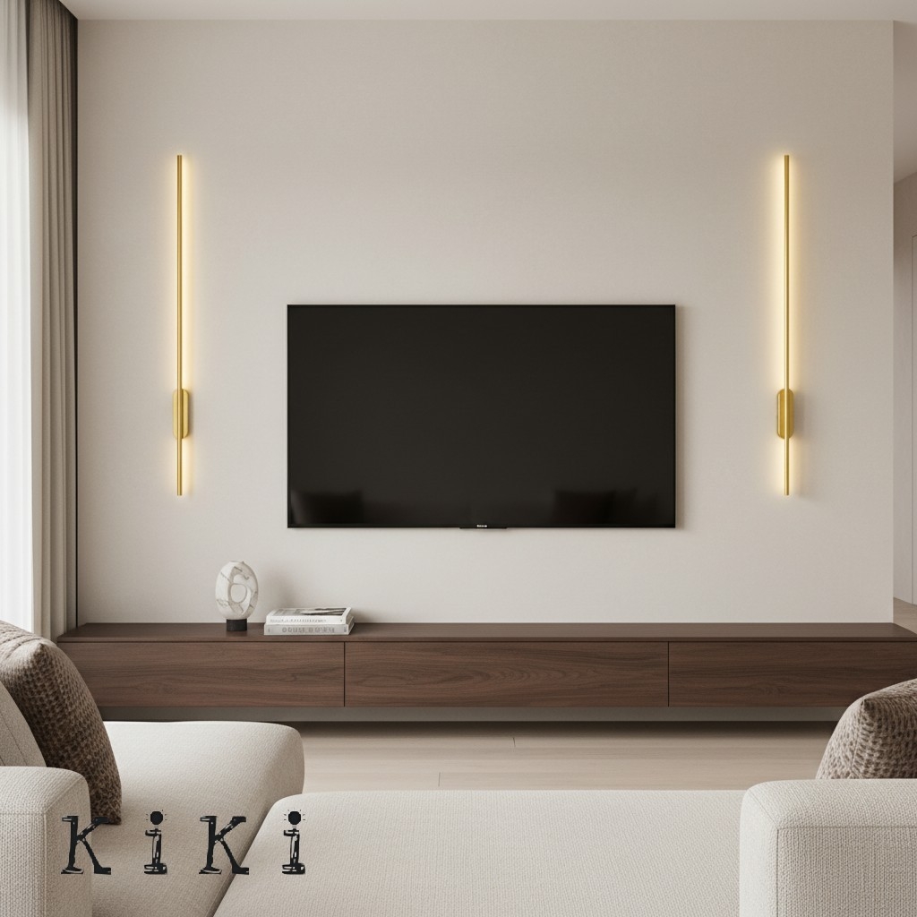 Minimalist Linear Wall Lamp - Long Tube Indoor Wall Sconce for Living Space K2264