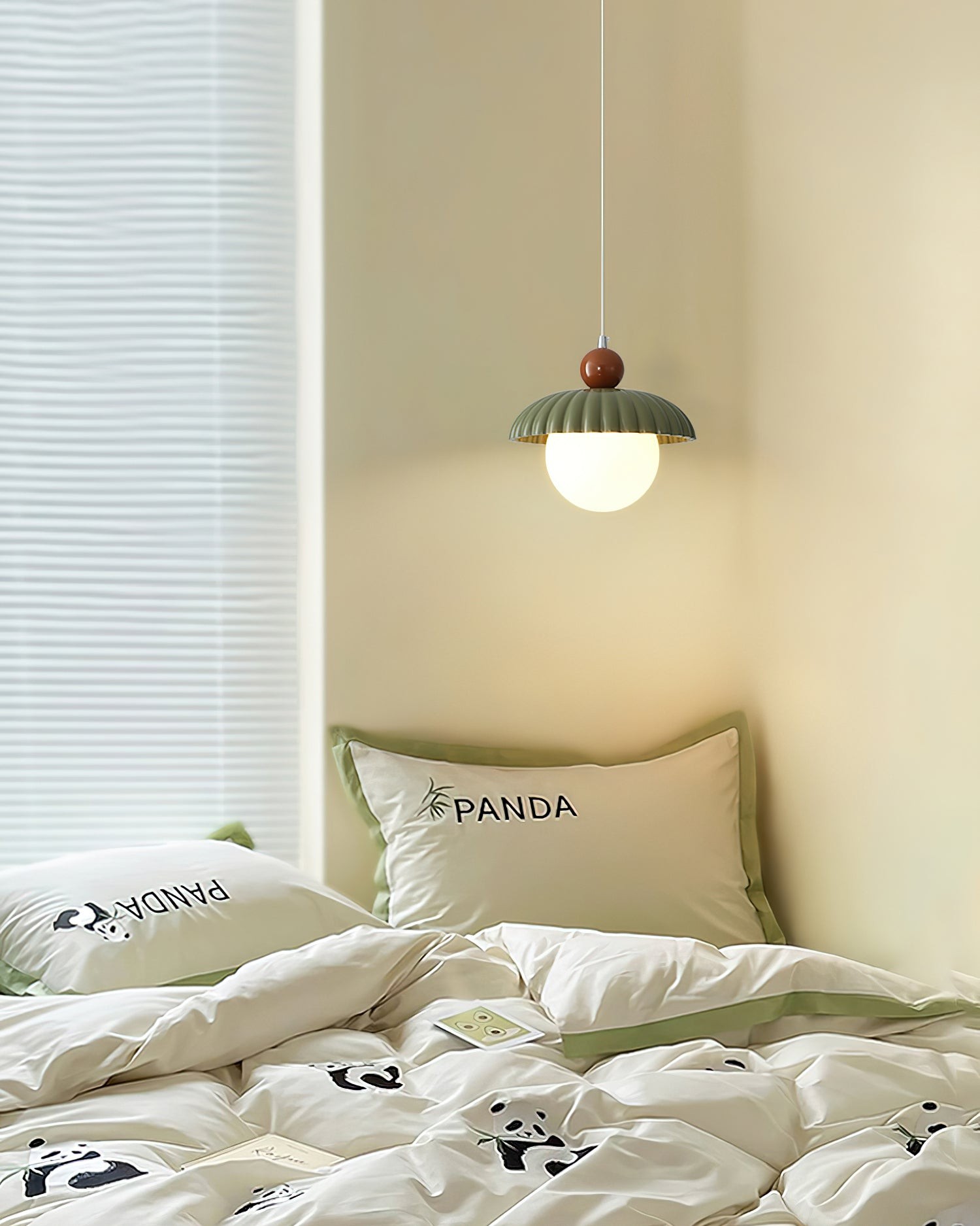 Creative Spherical Straw Hat Vertical Line Pendant Lamp K229