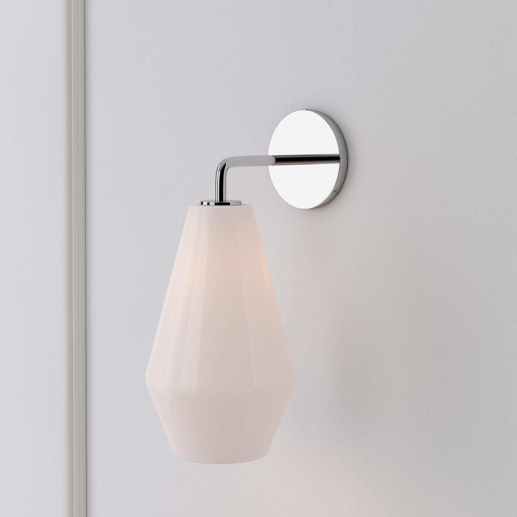 Merin Geometric Glass Wall Sconce - Minimalist Fixture for Bedroom K1402
