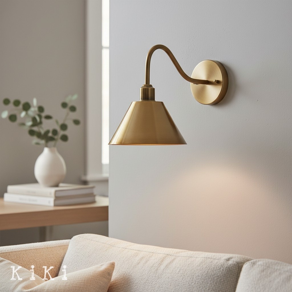 Narix Industrial Wall Sconce - Sleek Tapered Shape for Lounge and Dining Area K2120
