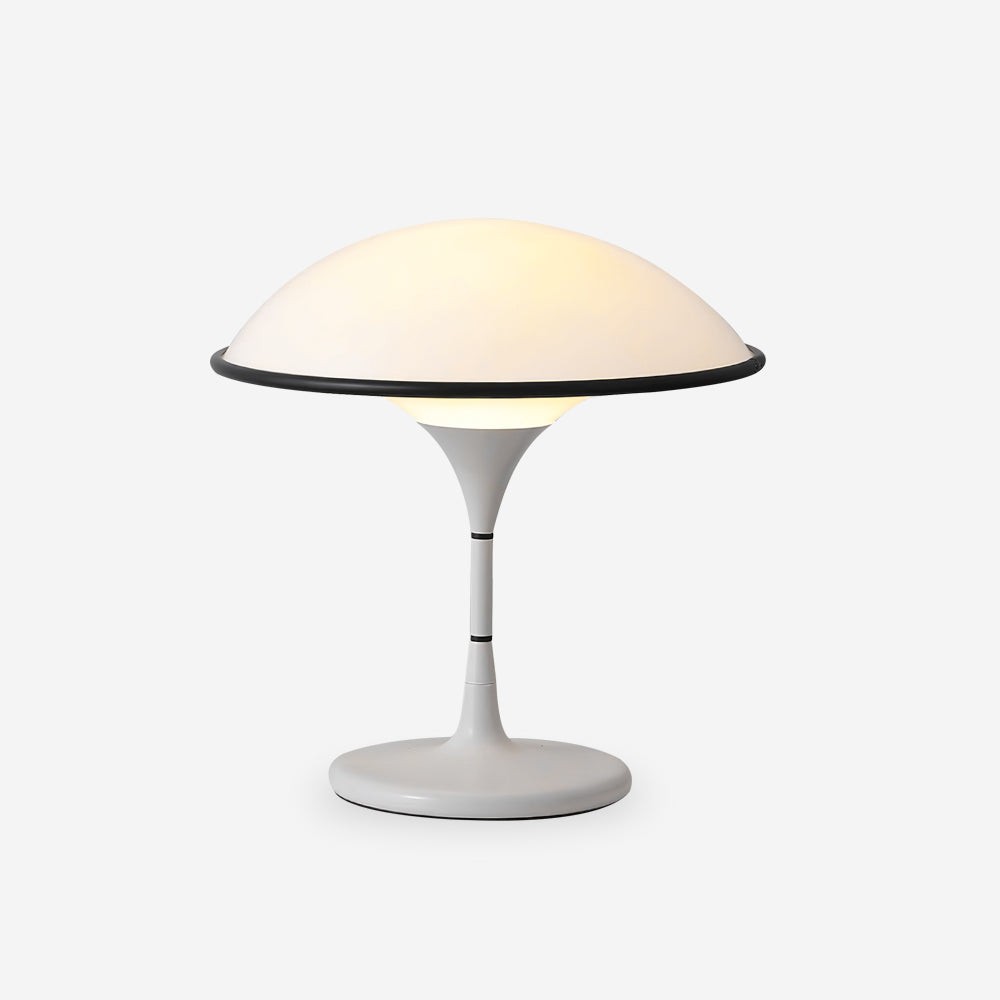 Danish Retro White Flying Saucer Table Lamp K394