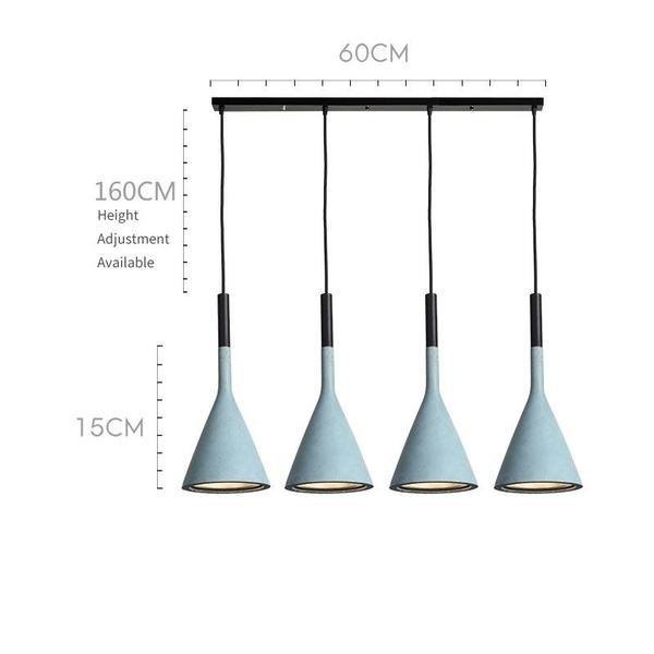 Minimalist Aplomb Pendant Light - Cement Cone Pendant Light for Kitchen Island