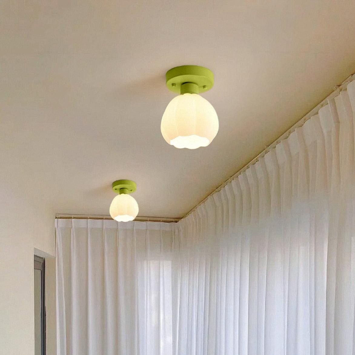 Flower Shaded Semi Flushmount Light K390