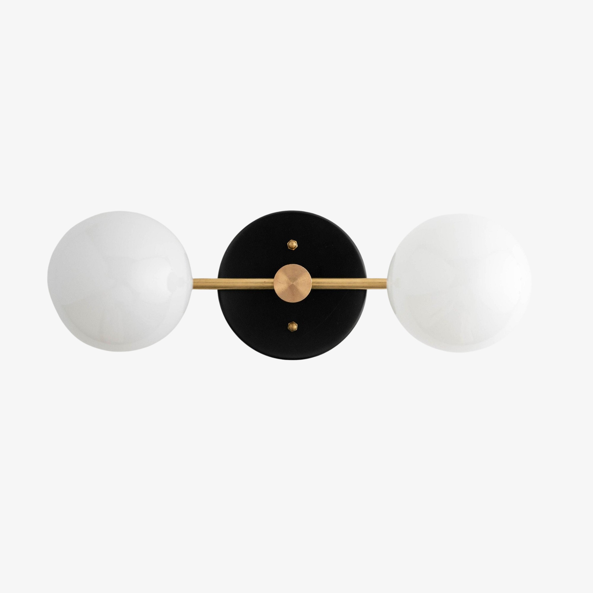 Glorica Glass Vanity Light - Modern Brass Wall Sconce for Bathroom Style K1449