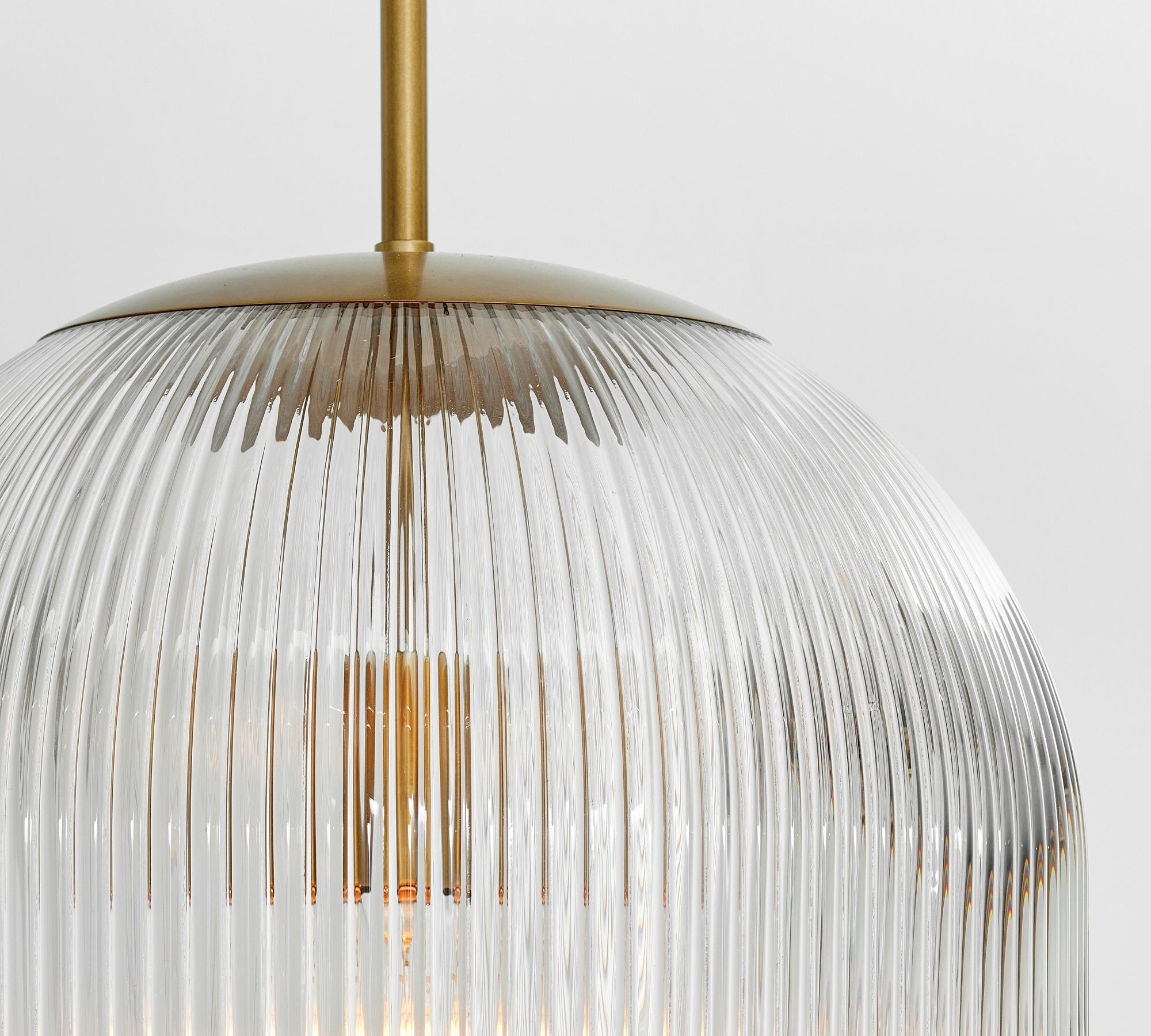 Bravira Textured Glass Pendant Light - Minimalist Modern Lamp for Kitchen Island K1325
