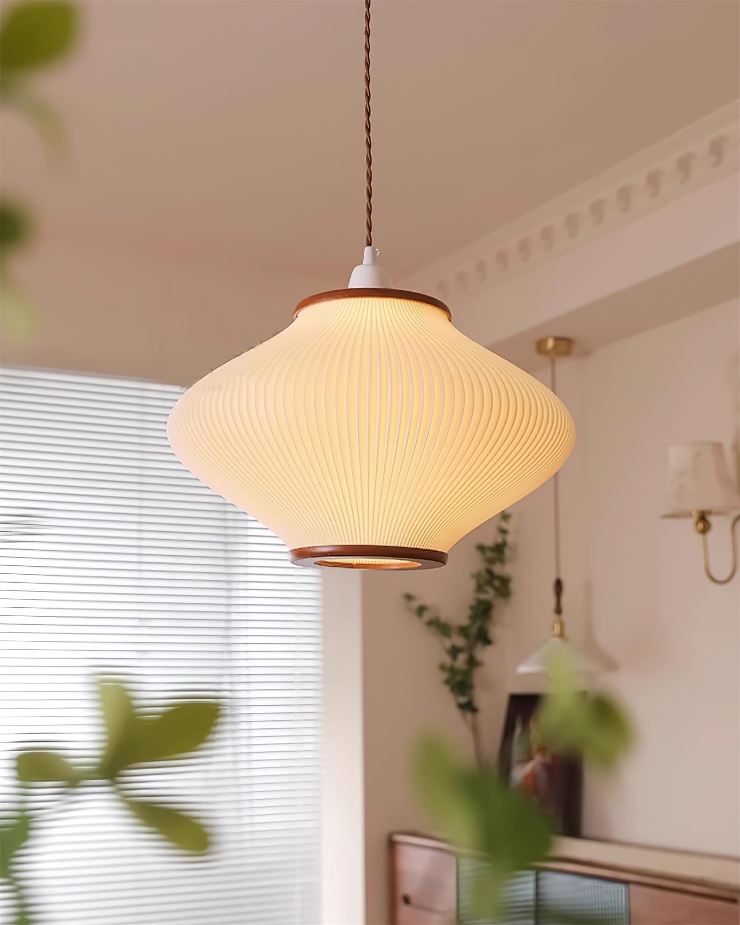 French Style Pine Bell Pendant Lamp K495