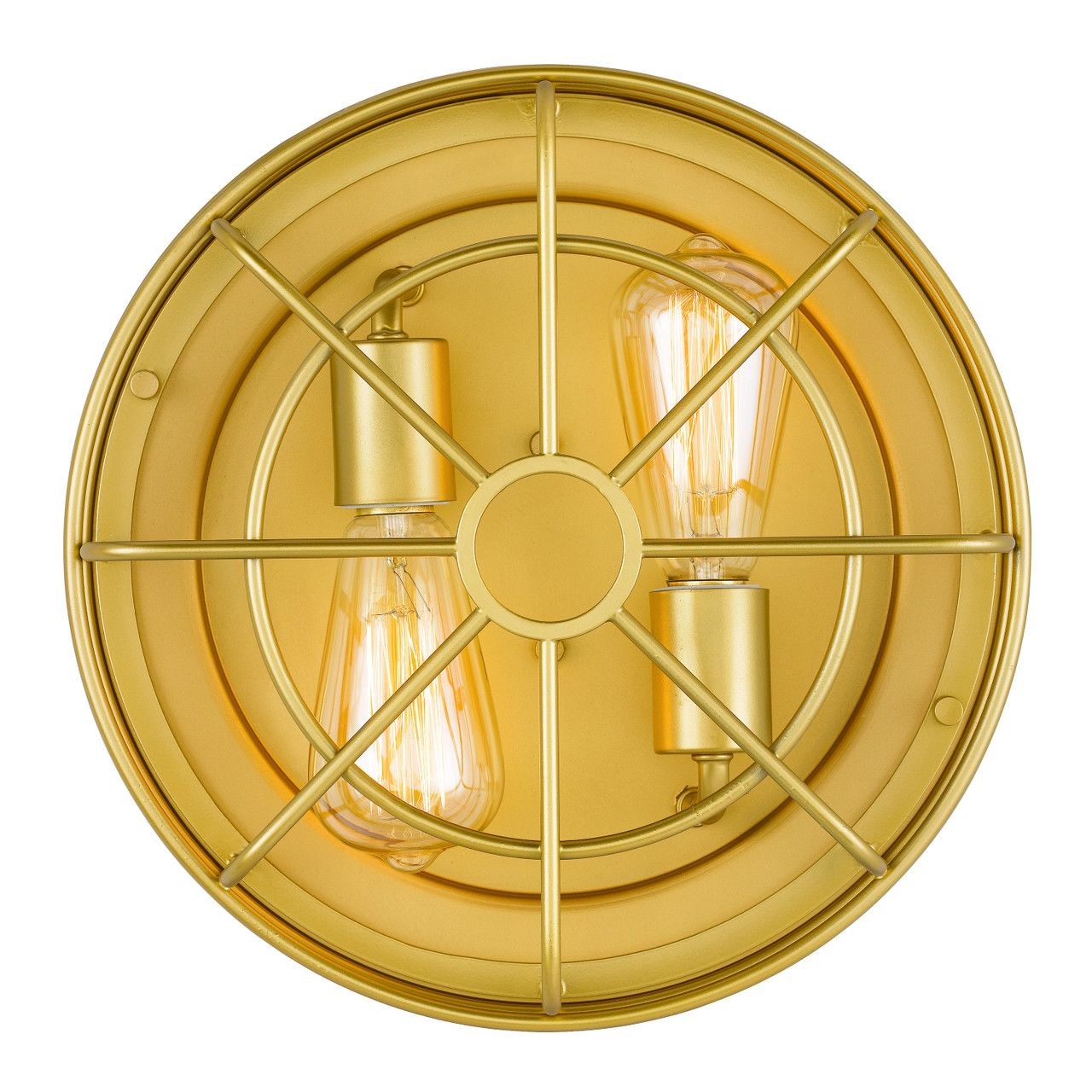 Industrial Flush Mount Metal Cage Round Ceiling Light K106