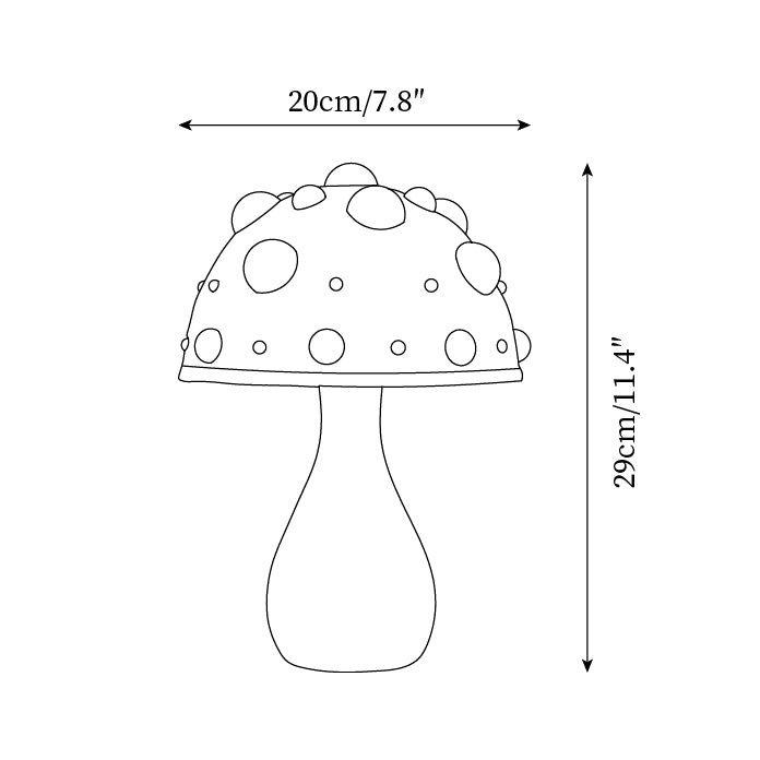Poisonous Mushrooms Table Lamp K603