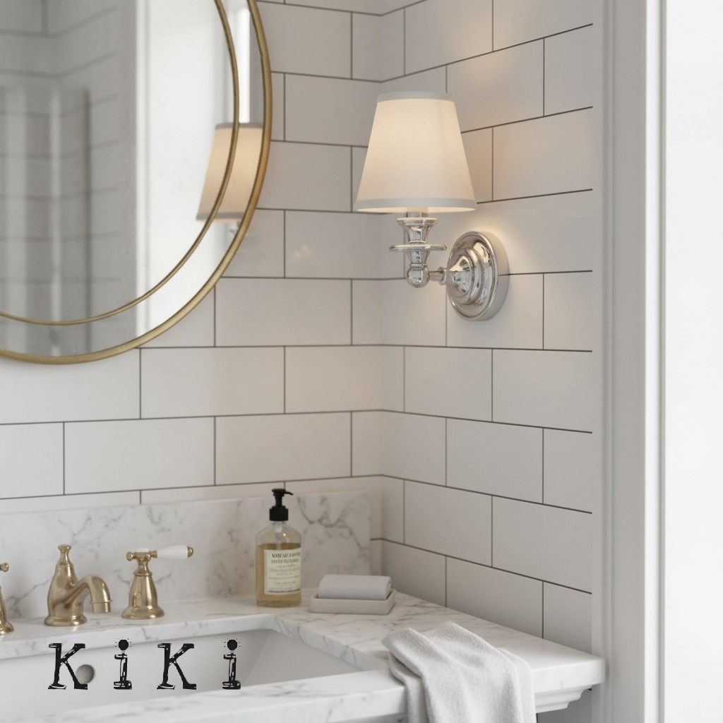 Kalvora Wall Sconce with Fabric Shade – Timeless Lighting for Living & Bedroom K1194