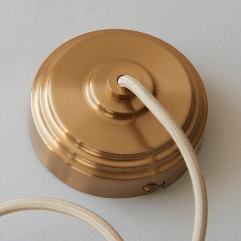 Plaitar Modern Brass Pendant Light - Minimalist Ceiling Fixture with Braided Cord for Hallways K1963